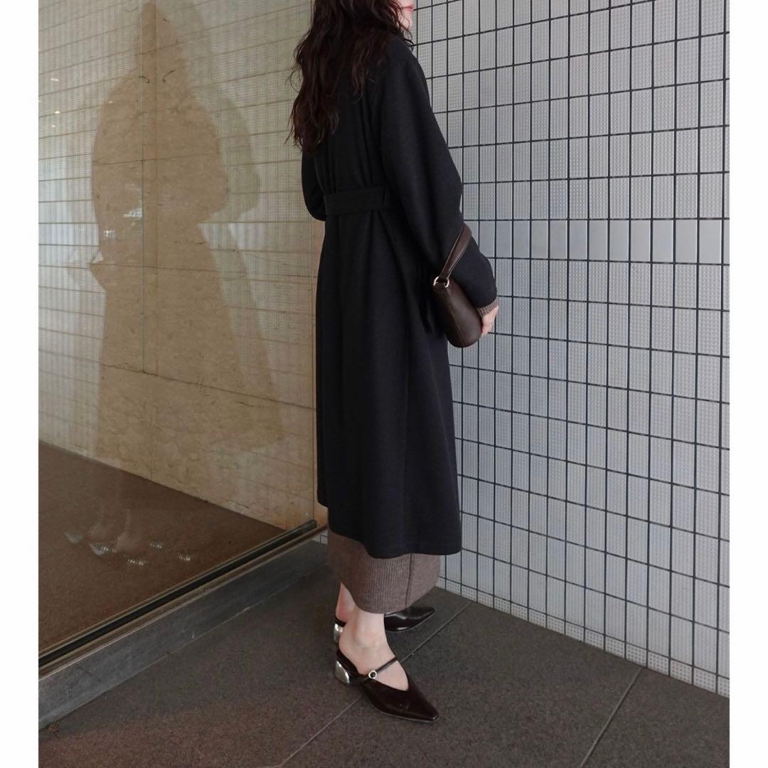 完売品 ラグナムーン ウールジャージスタンドカラーコート