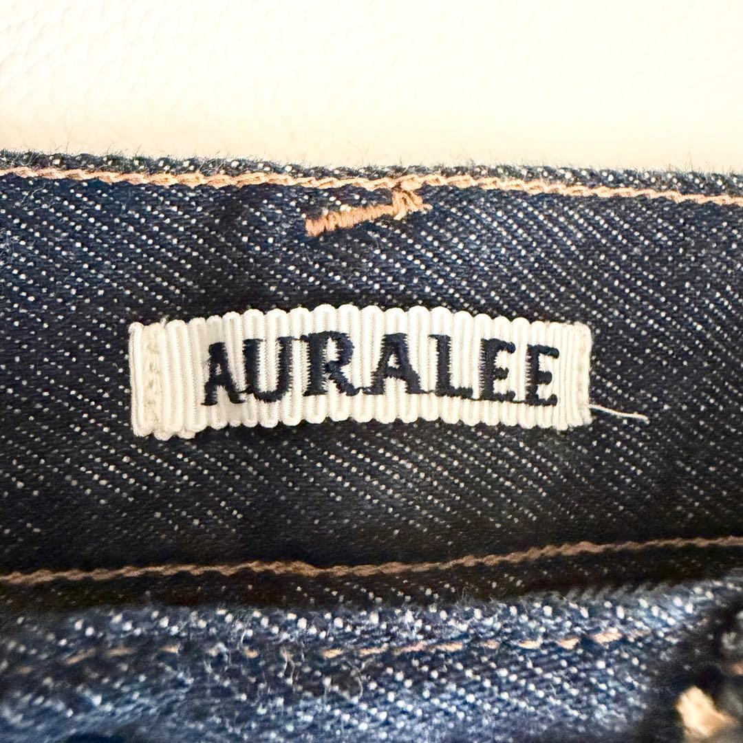 【オーラリー】ハード ツイスト デニム インディゴ 5P パンツ 27 日本製