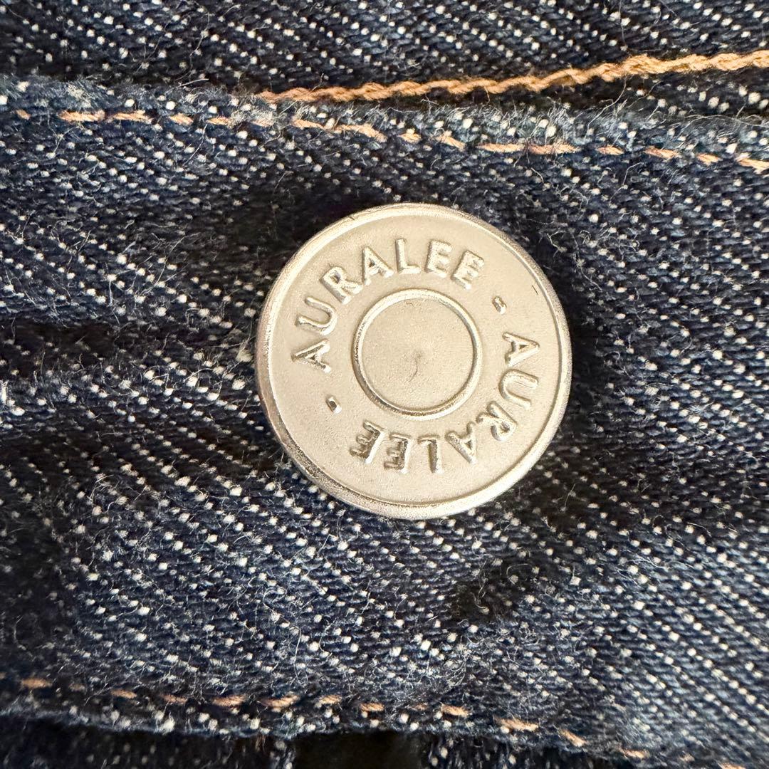 【オーラリー】ハード ツイスト デニム インディゴ 5P パンツ 27 日本製