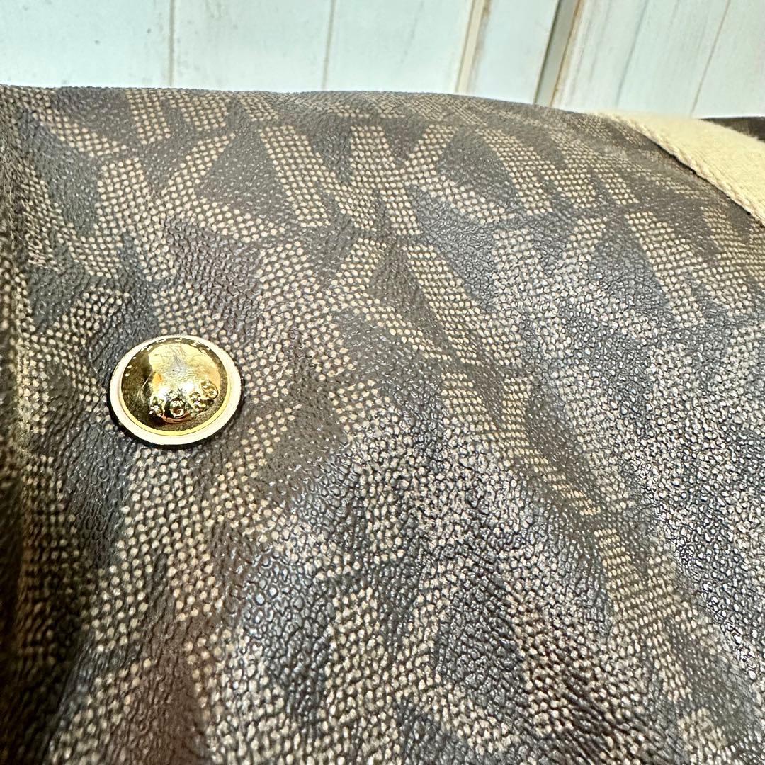 MICHAEL KORS マイケルコース 2way レザー ボストンバッグ 総柄