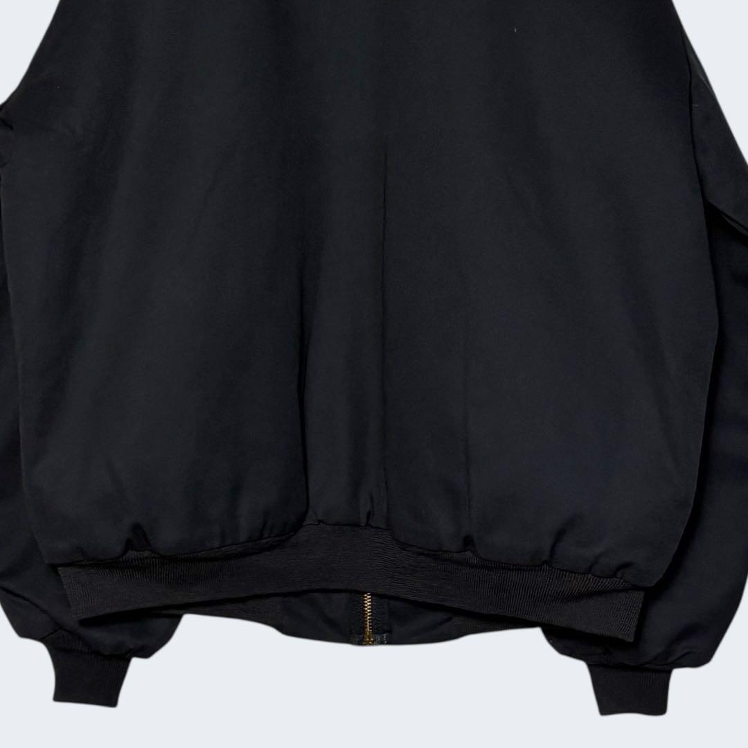 美品 USA古着 ワークジャケット ジップアップブルゾン 黒 L ジャンパー