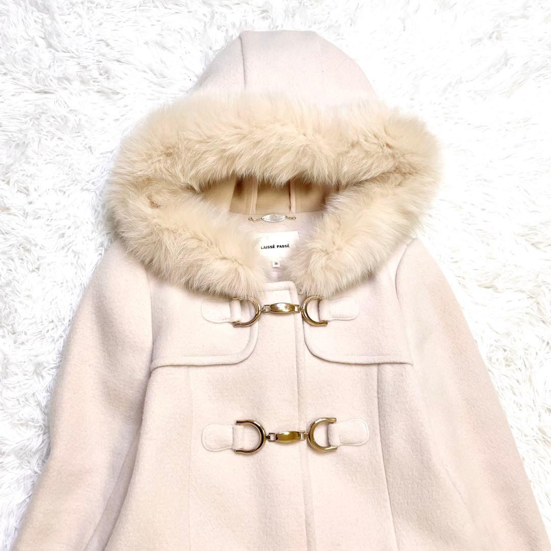 レッセパッセ LAISSE PASSE フード付きダッフルコート38 ミドル丈