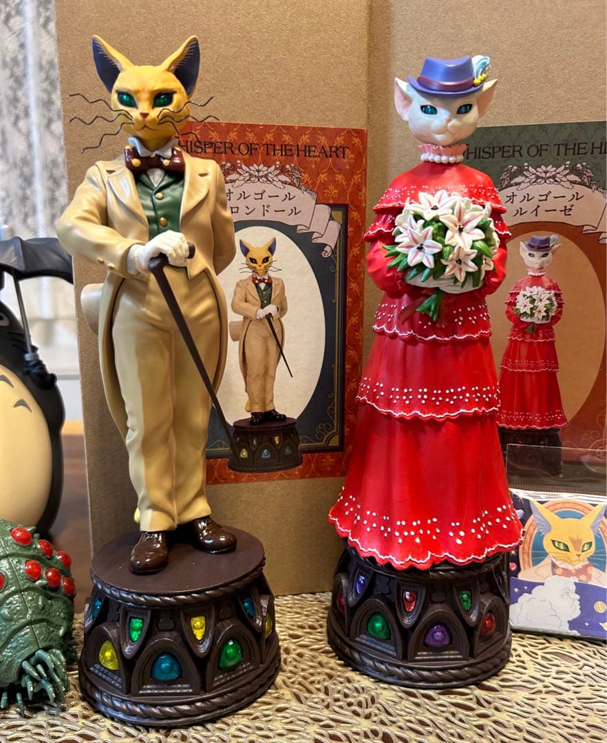 耳をすませば　バロン　ルイーゼ　オルゴール　ジブリ　フィギュア　ドール　2体
