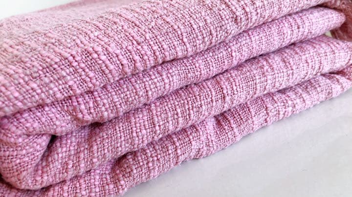 レアFabindia ファブインディア サーモンピンクマルチカバー150×250