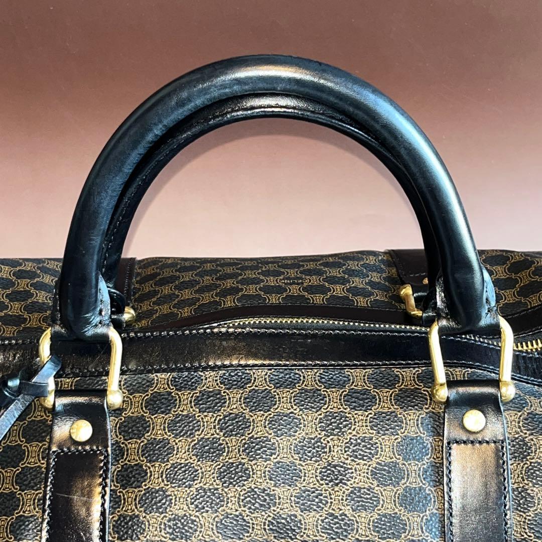 美品 CELINE セリーヌ マカダム ボストンバッグ ヴィンテージ 黒