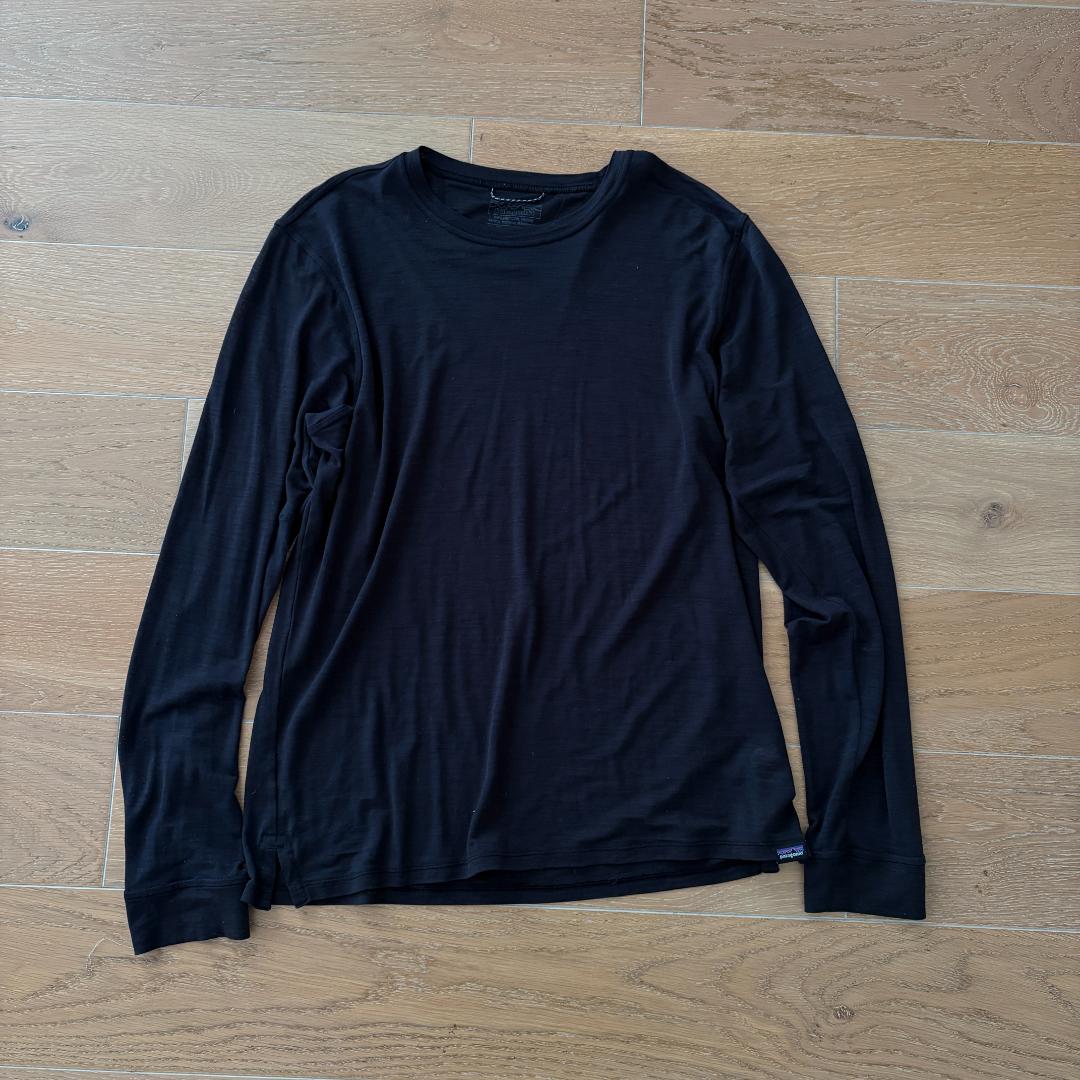 Patagonia キャプリーンクールメリノ ロングスリーブ 黒 メンズ M