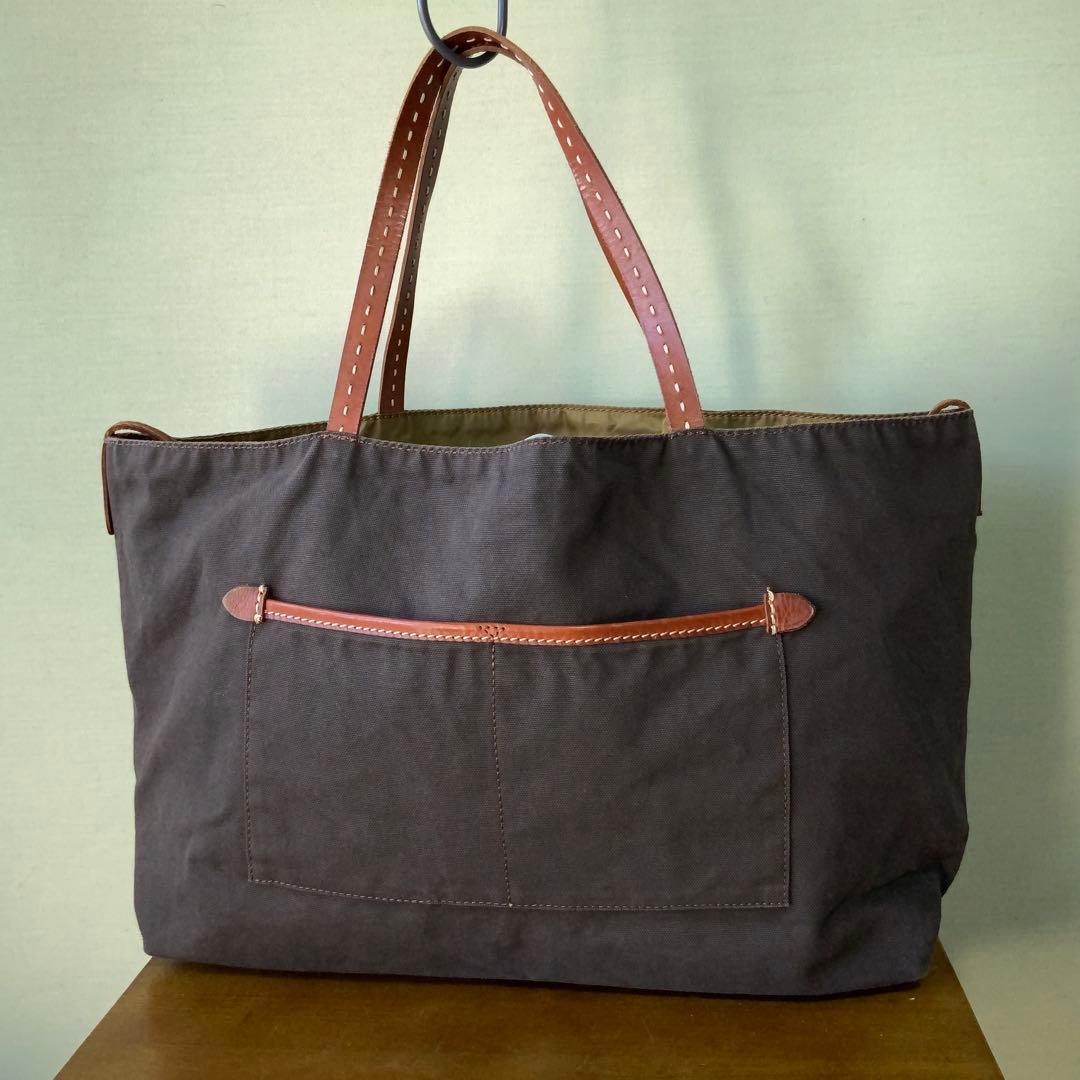 Felisi フェリージ リバーシブルトート 13-7 リモンタナイロン 茶