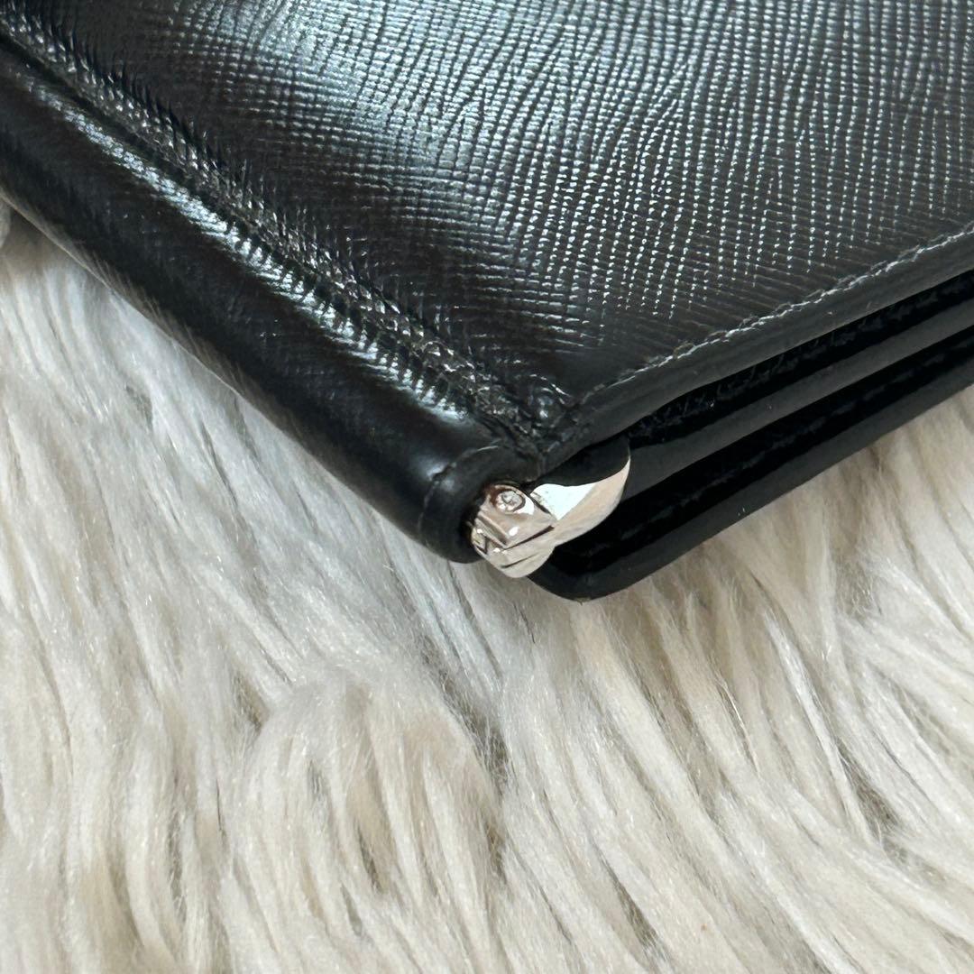 美品✨PRADA プラダ　マネークリップ サフィアーノ　メタルロゴ