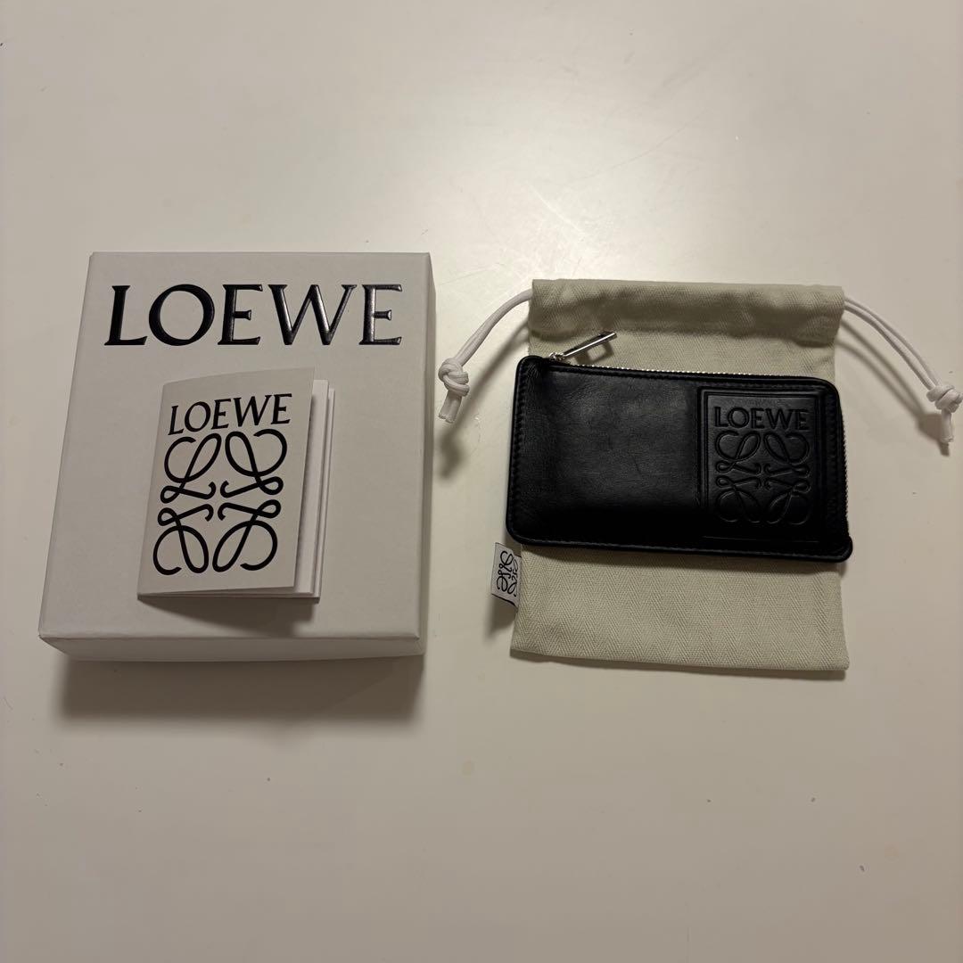 【LOEWE】カードホルダー（サテンカーフ） ブラック