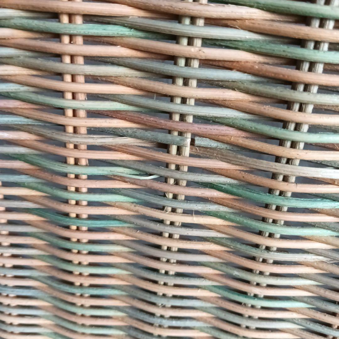 引取りお値下げ　希少　おしゃれパステルカラー　ラタン製　カウチソファ　引出し収納