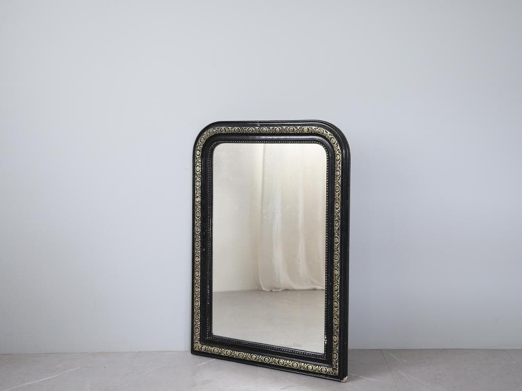 フランスアンティークナポレオン3世様式ミラー/壁掛け鏡ウォールミラー54-199