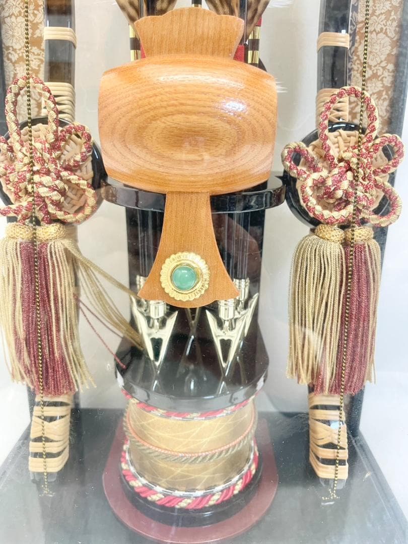 御破魔弓　お正月飾り　メノウ　宝石鑑別書付き