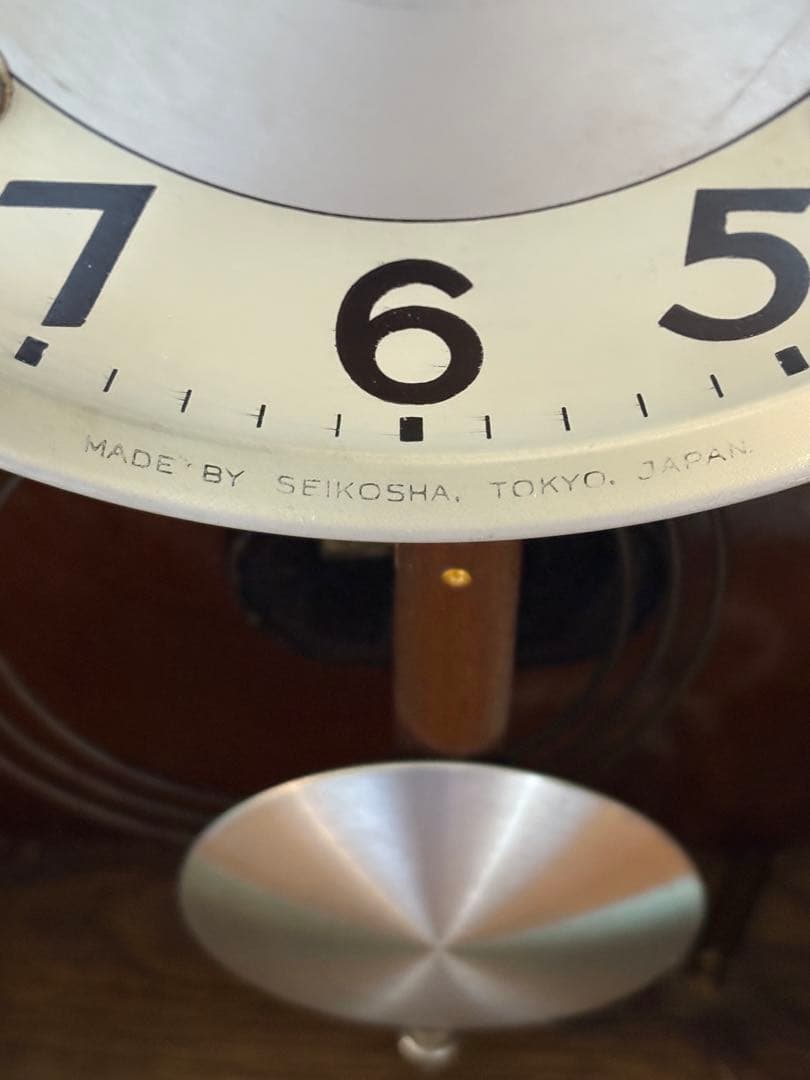 【アンティーク振り子時計】 精工舎 木製掛時計