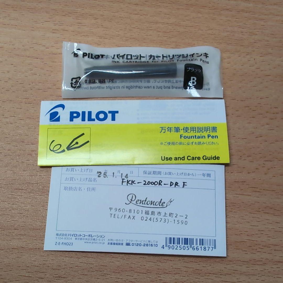 廃番カラー PILOT カスタム742 万年筆 細字 ディープレッド