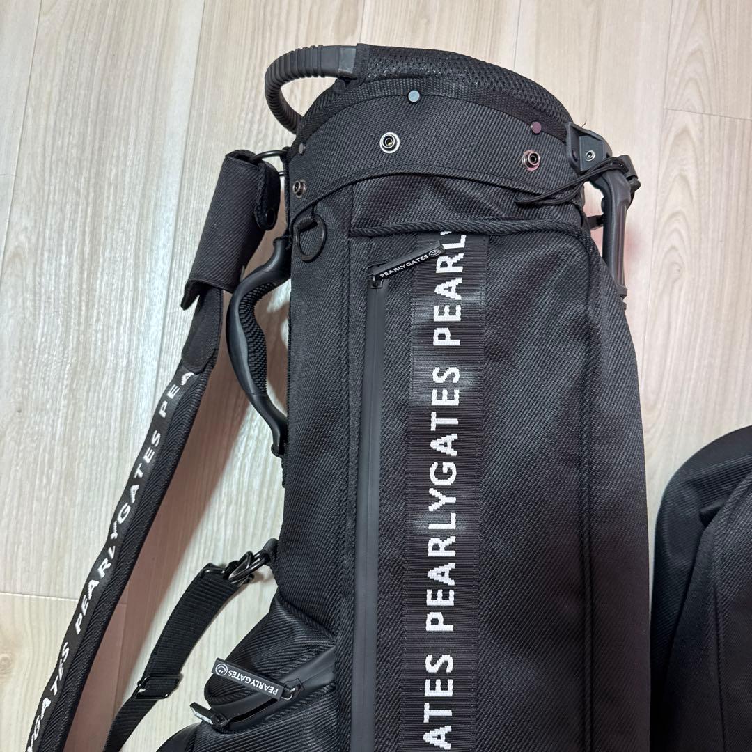 【2024購入】パーリーゲイツ　キャディバッグ　ブラック　黒　軽量　スタンド式