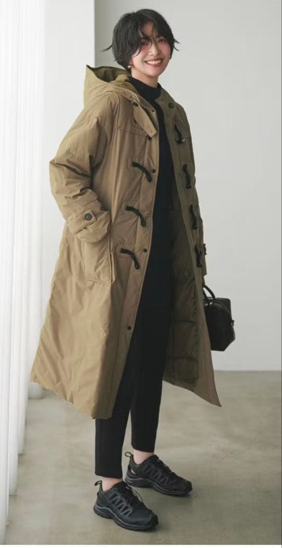 フェリシモ　カーキ ダッフルコート LT