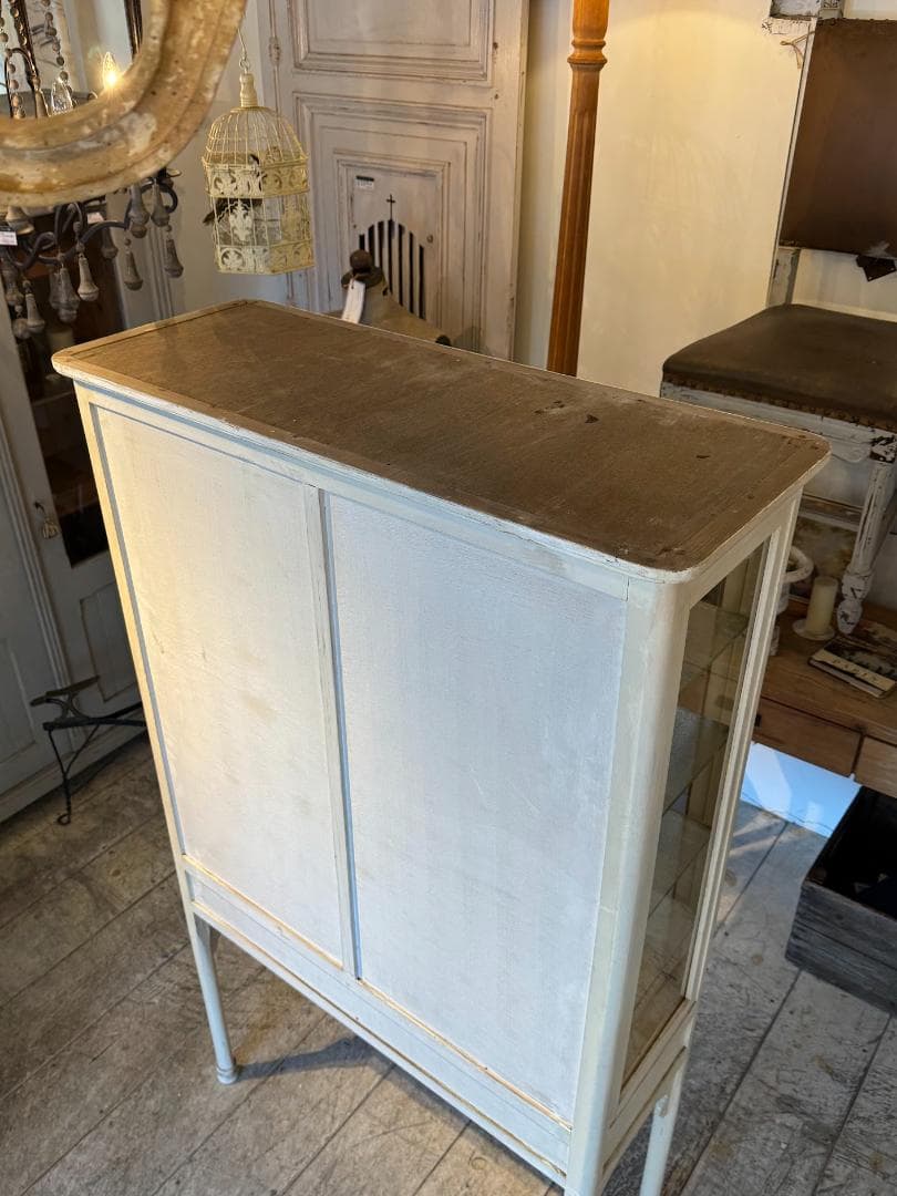 ケビント ドクターキャビネット ガラスショーケース アンティーク 医療棚 レトロ