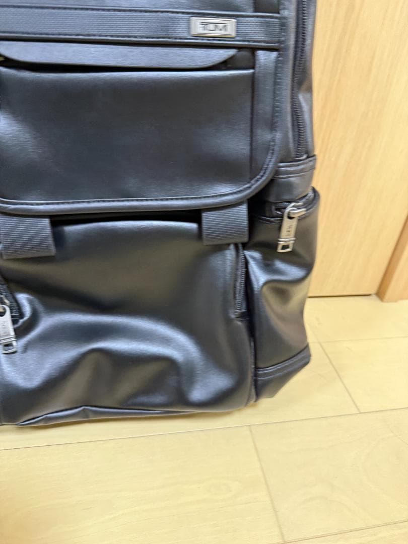 TUMIブラック牛革ALPHA 3ショルダーバッグビジネス通勤リュック