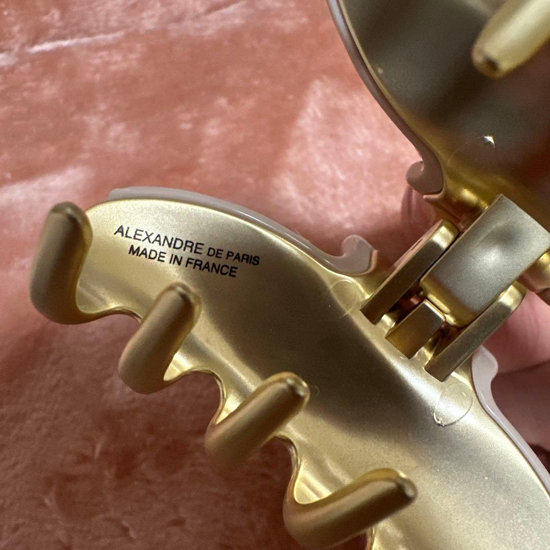 アレクサンドルドゥパリ ヘアクリップ　ヴァンドームクリップ　パール　ベージュ
