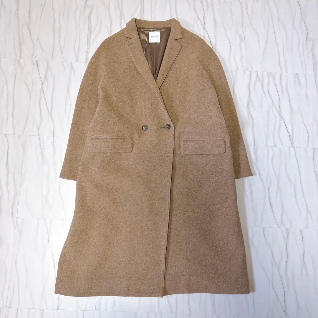 北欧、暮らしの道具店 3WAYアレンジ襟のかろやかチェスターコート ベージュ