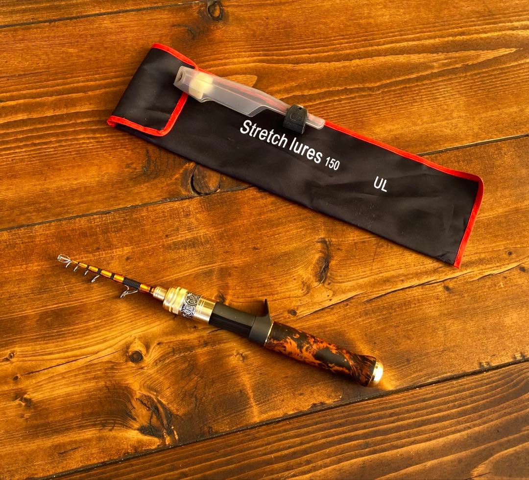 新品未使用　超軽量　カーボンロッド　5ft トラウトロッドベイトテレスコロッド