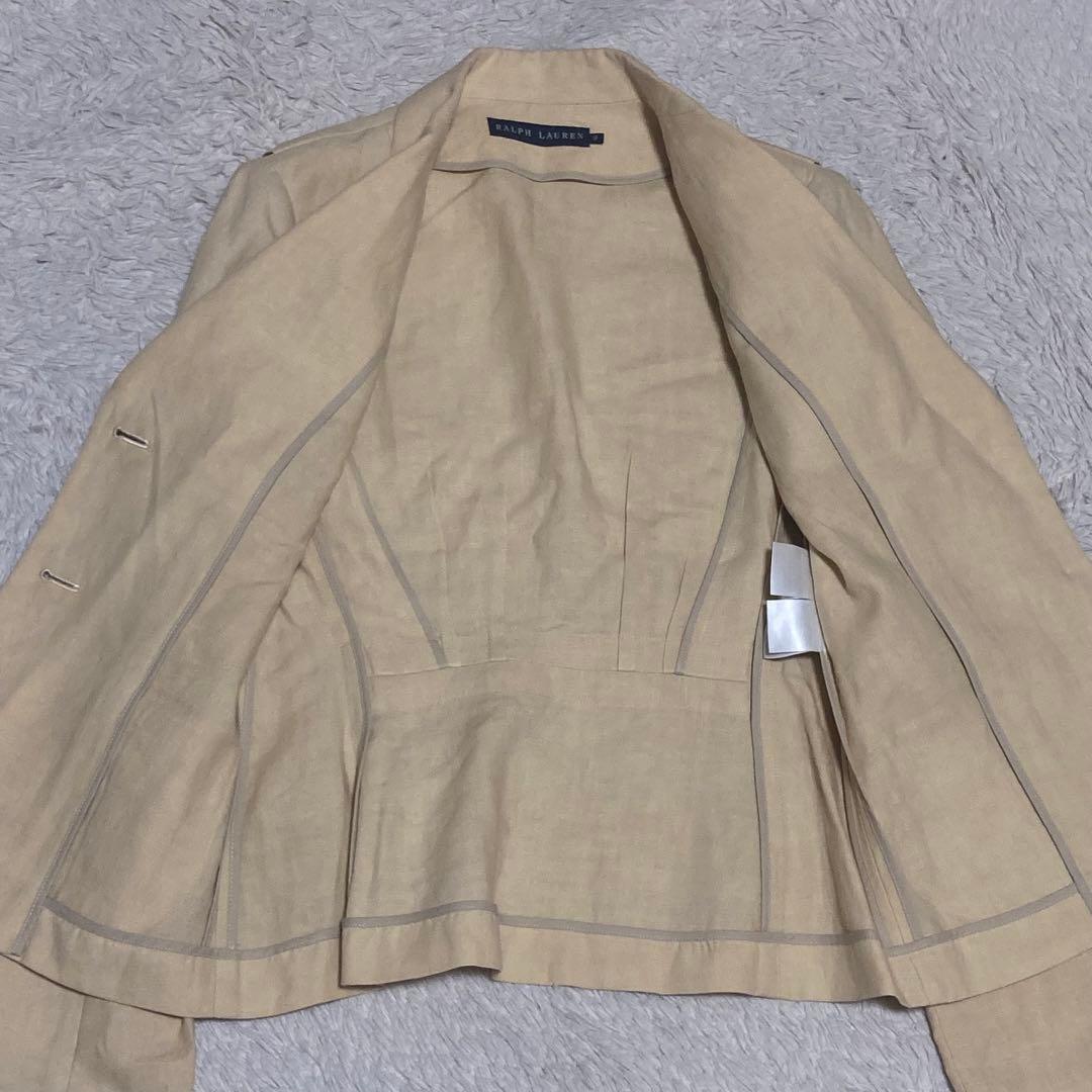 RALPH LAUREN【美品】リネン 麻 ベージュ ジャケット ワイドパンツ