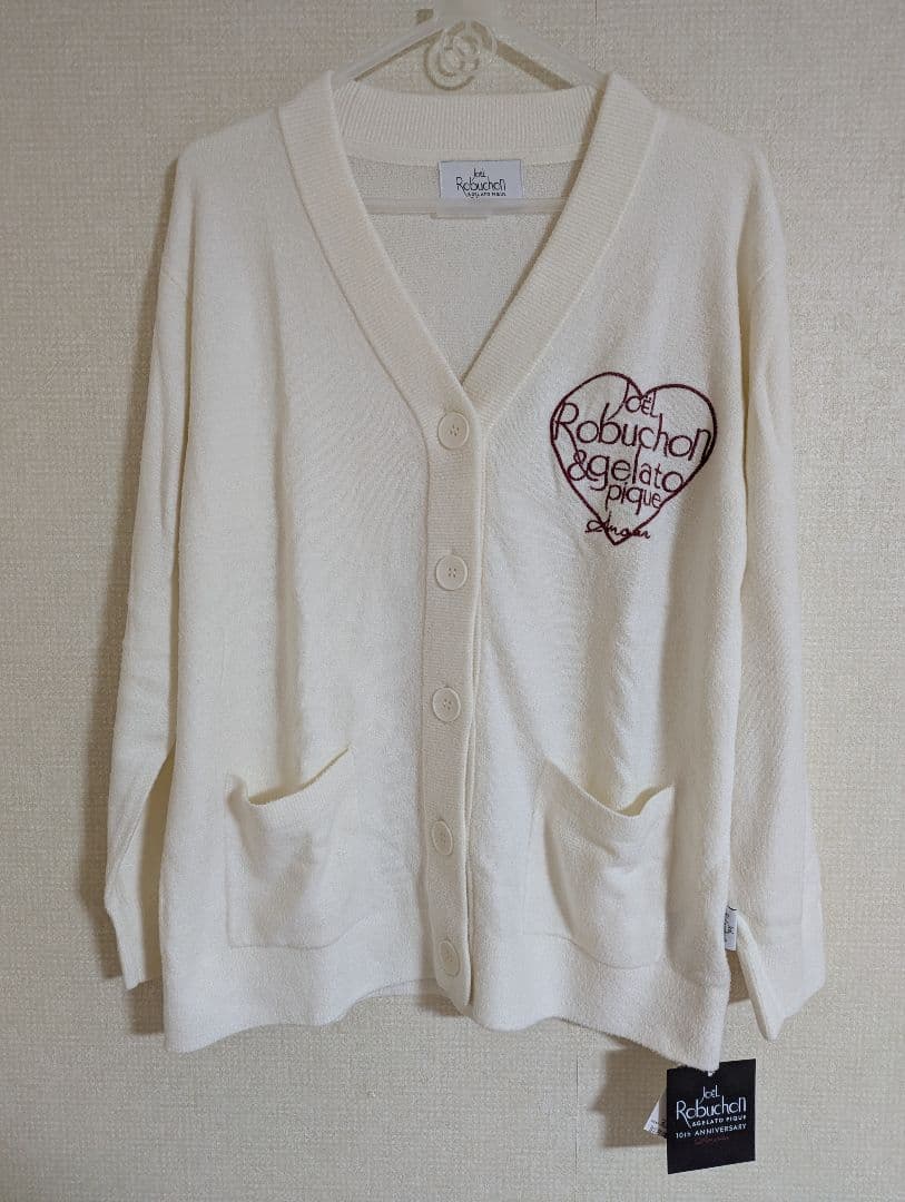 新品ジェラートピケ【JOEL ROBUCHON】スムーズィーシルクカーディガン