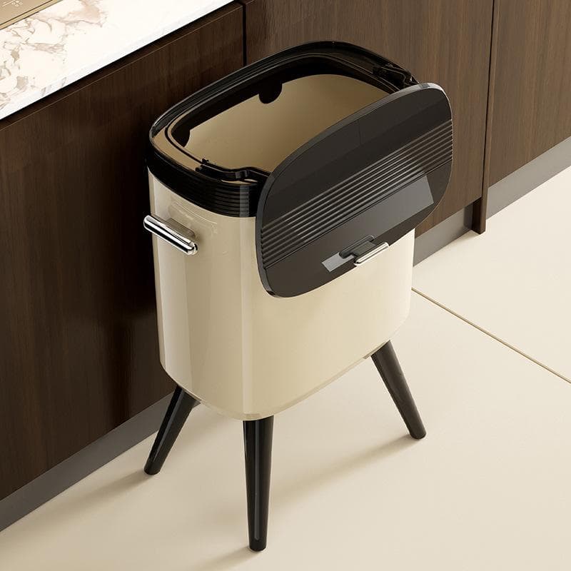 新品 北欧モダン 高脚 レッド ダストボックス ゴミ箱 インテリア 蓋付き