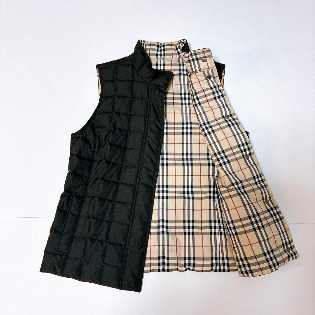 Burberry バーバリー ノバチェック リバーシブル ダウンベストM相当