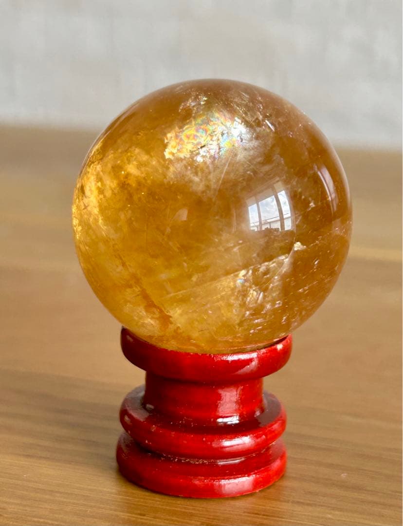 ✨やす✨ゴールデンカルサイト　約38㎜　丸玉　スフィア