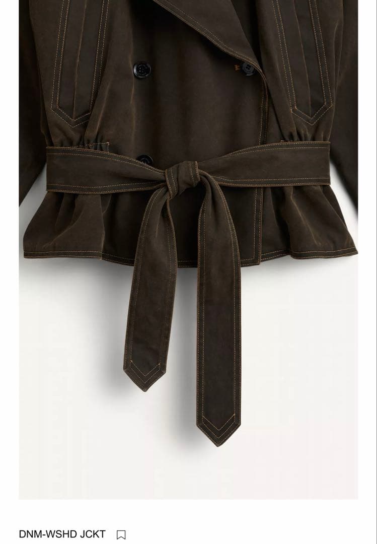ZARA DNM-WSHD JCKT ダークブラウン XS-S