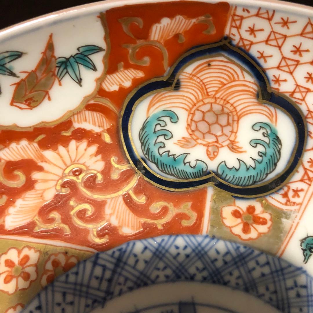 古伊万里　上手　色絵　七寸皿　2枚セット