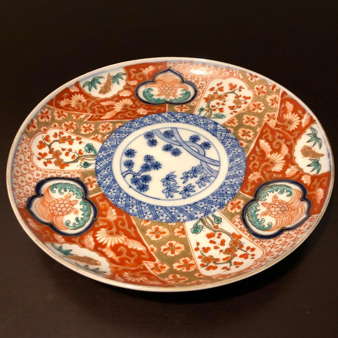 古伊万里　上手　色絵　七寸皿　2枚セット