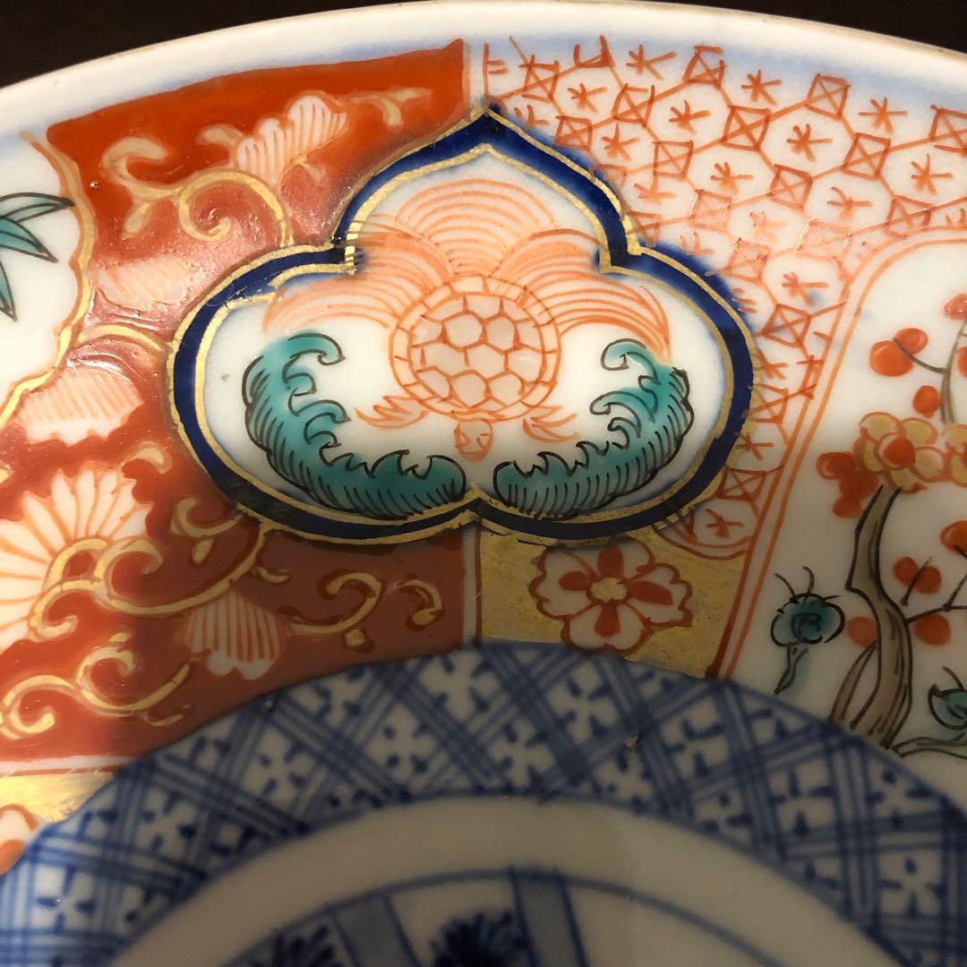 古伊万里　上手　色絵　七寸皿　2枚セット