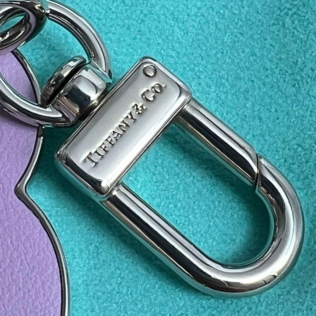 ✨極美品✨TIFFANY&Coティファニー レザーインレイド　ハート　キーリング