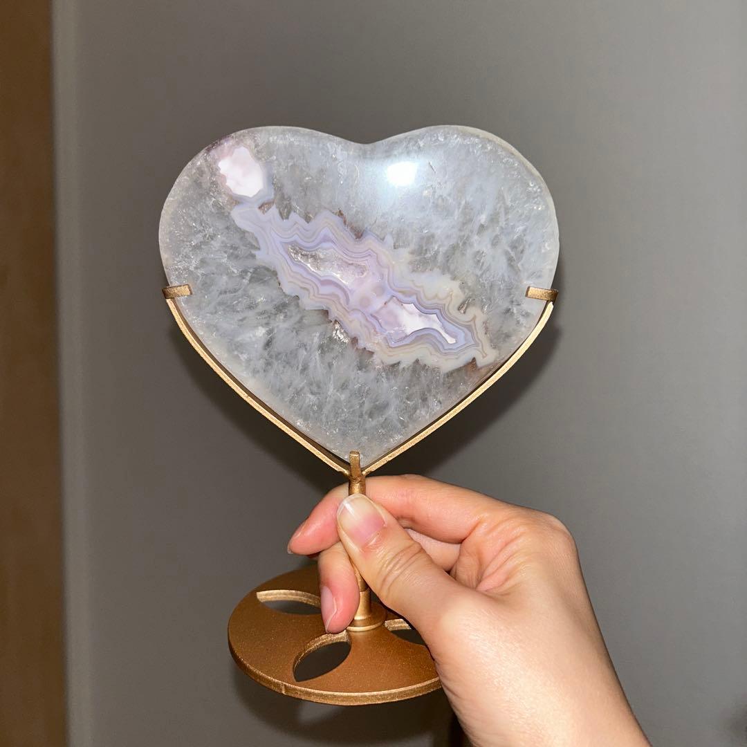 専用台座付き 瑪瑙 ハート bigサイズ
