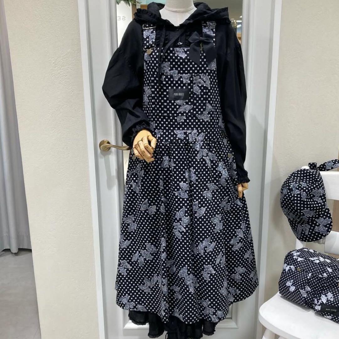 ピンクハウス♡水玉リボンジャンバースカート定価30,800円