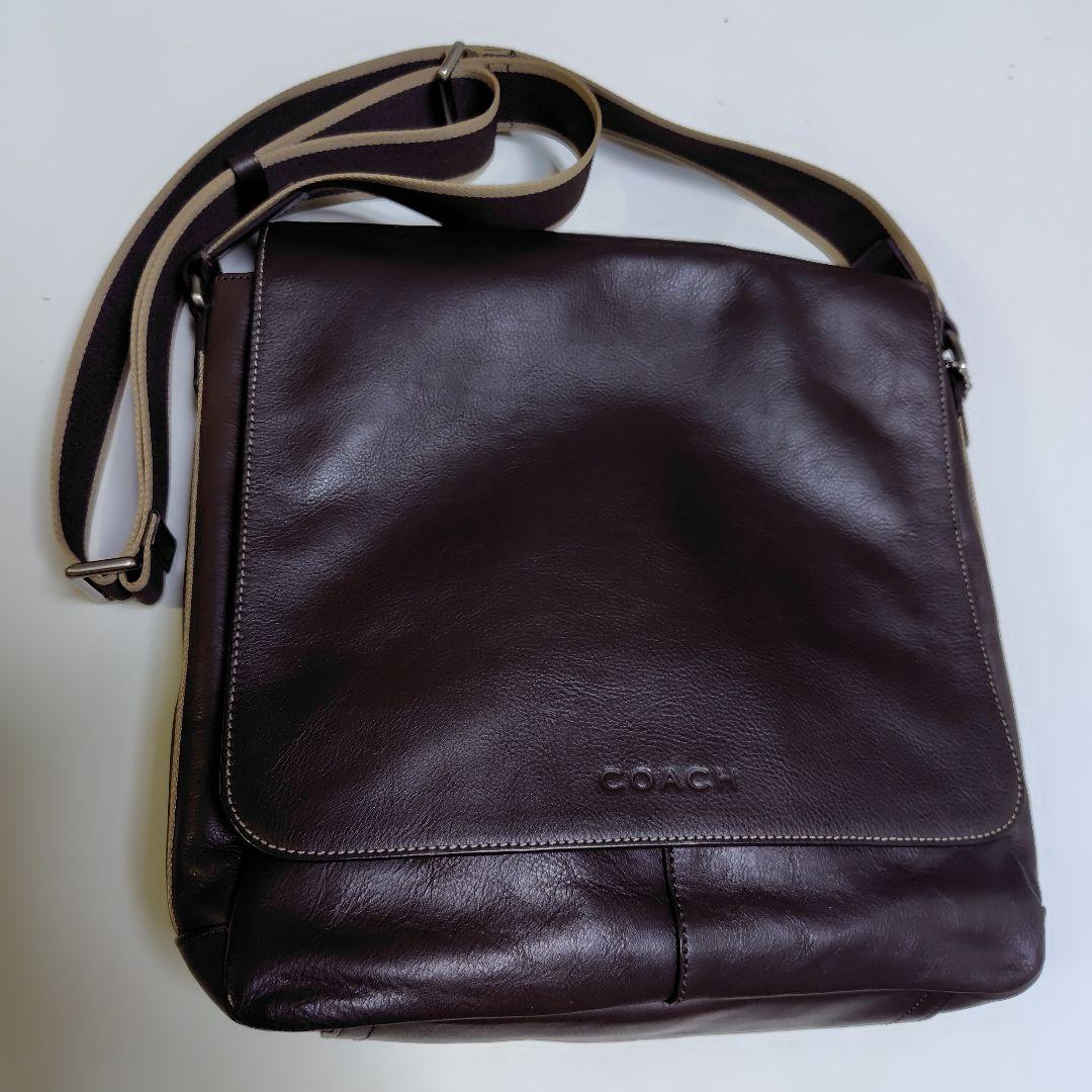 COACH　メッセンジャー　ショルダーバッグ F70555 ダークブラウン