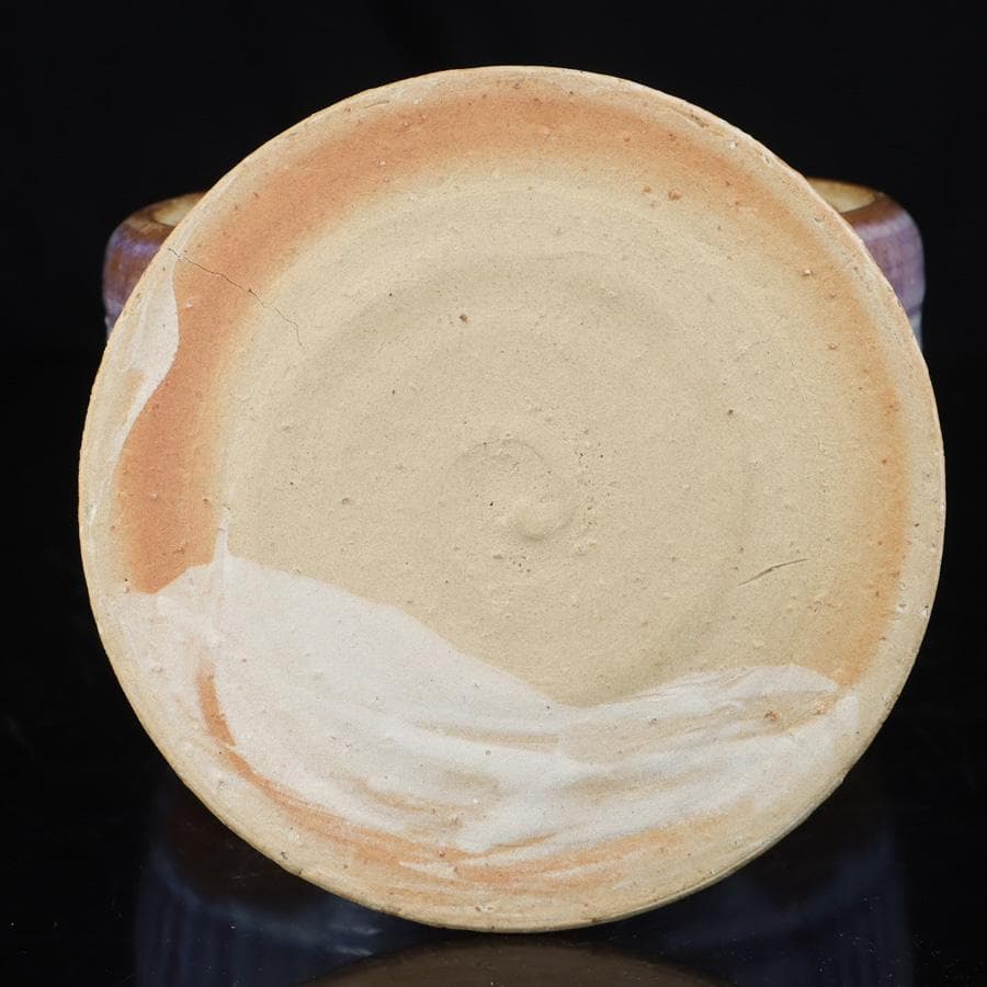 Y3107-2 茶道具 康起造 萩焼水指 共箱 替え蓋付　　　R.R.R