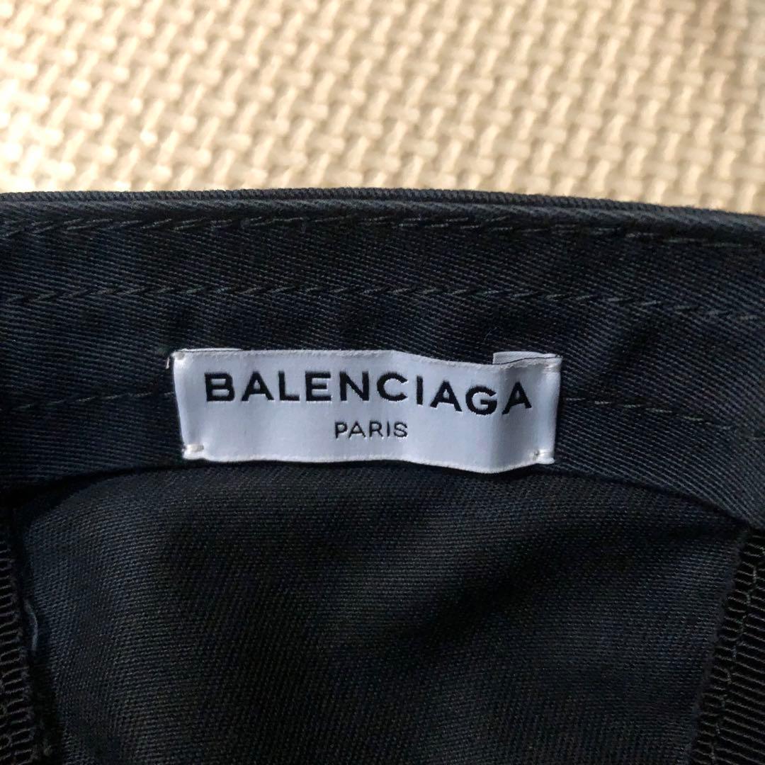 BALENCIAGA バレンシアガ 黒 ベースボールキャップ Lサイズ