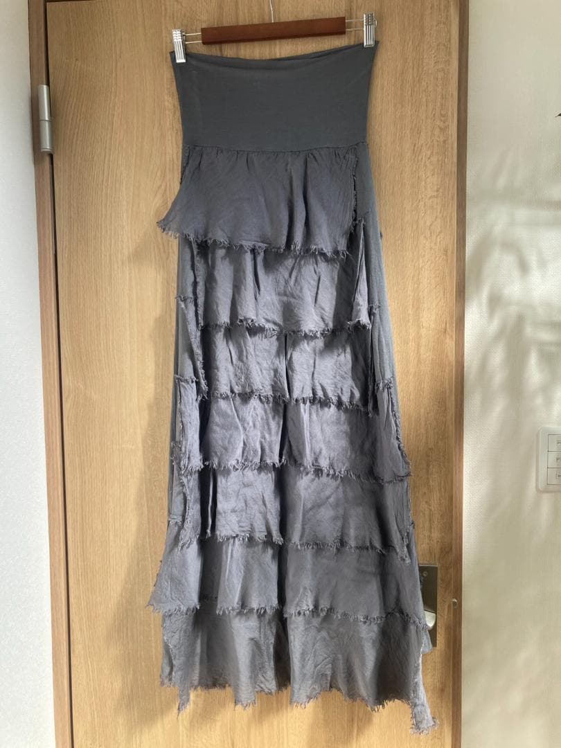 【お値下げ中】フラメンコスカート　ファルダ　パルパデオParpadeo濃いグレー