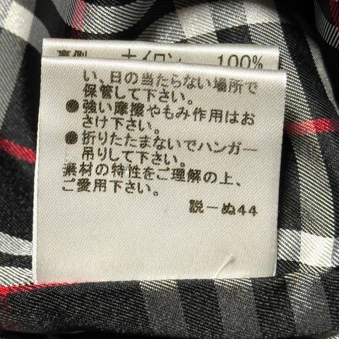 バーバリーブラックレーベル トレンチコート 裏地チェック 腰ベルト付き Lサイズ