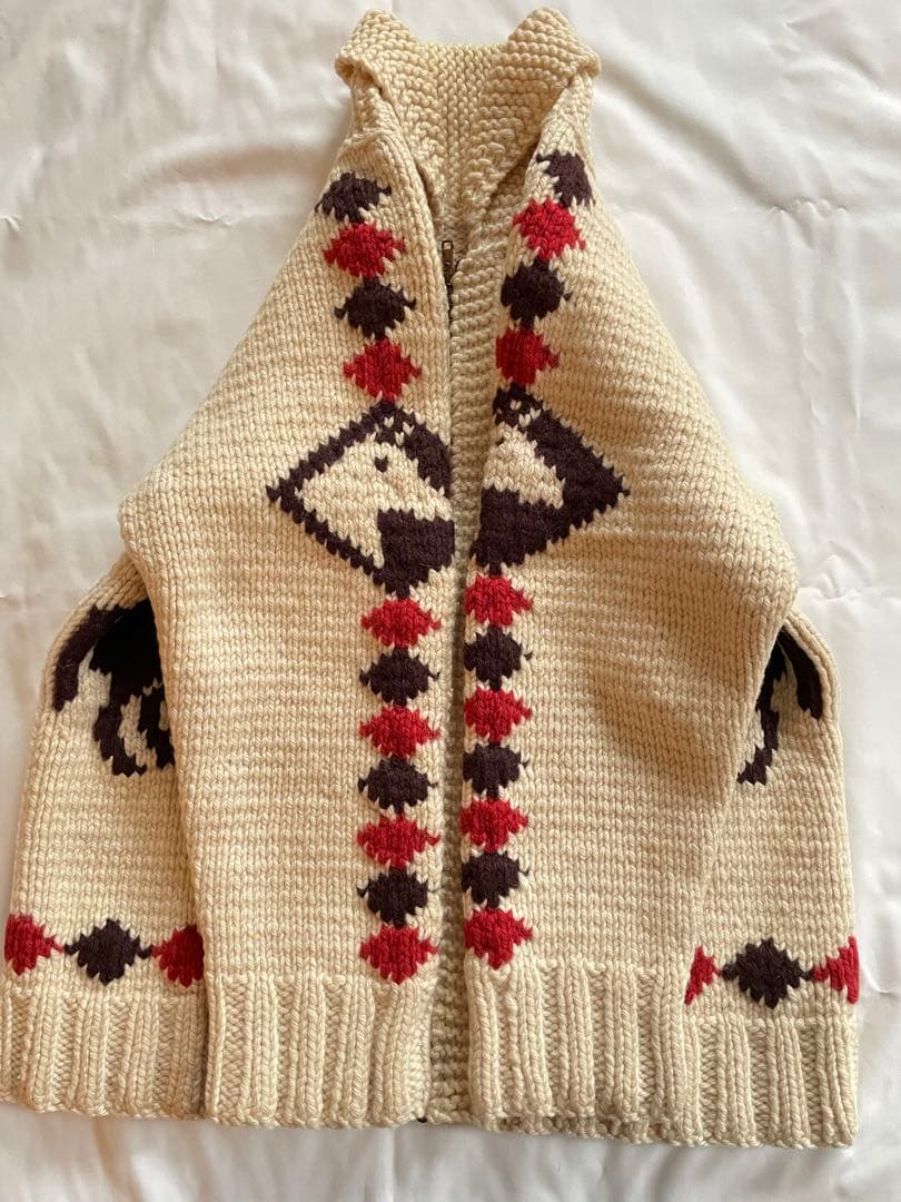 カウチン　古着　馬柄