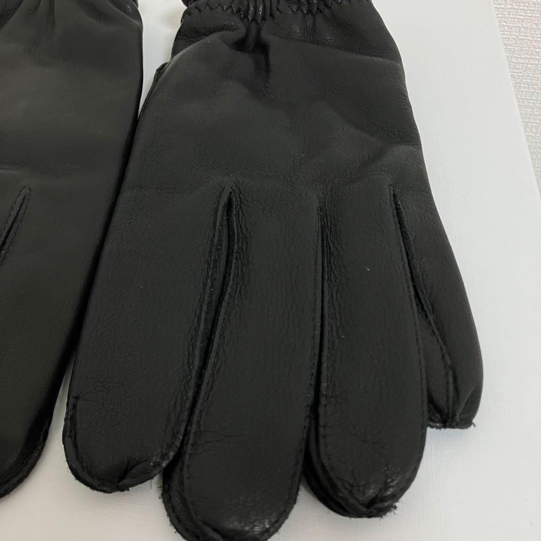 美品❤️MEROLA イタリア製 本革×カシミヤ100% メンズ手袋 ジッパー付