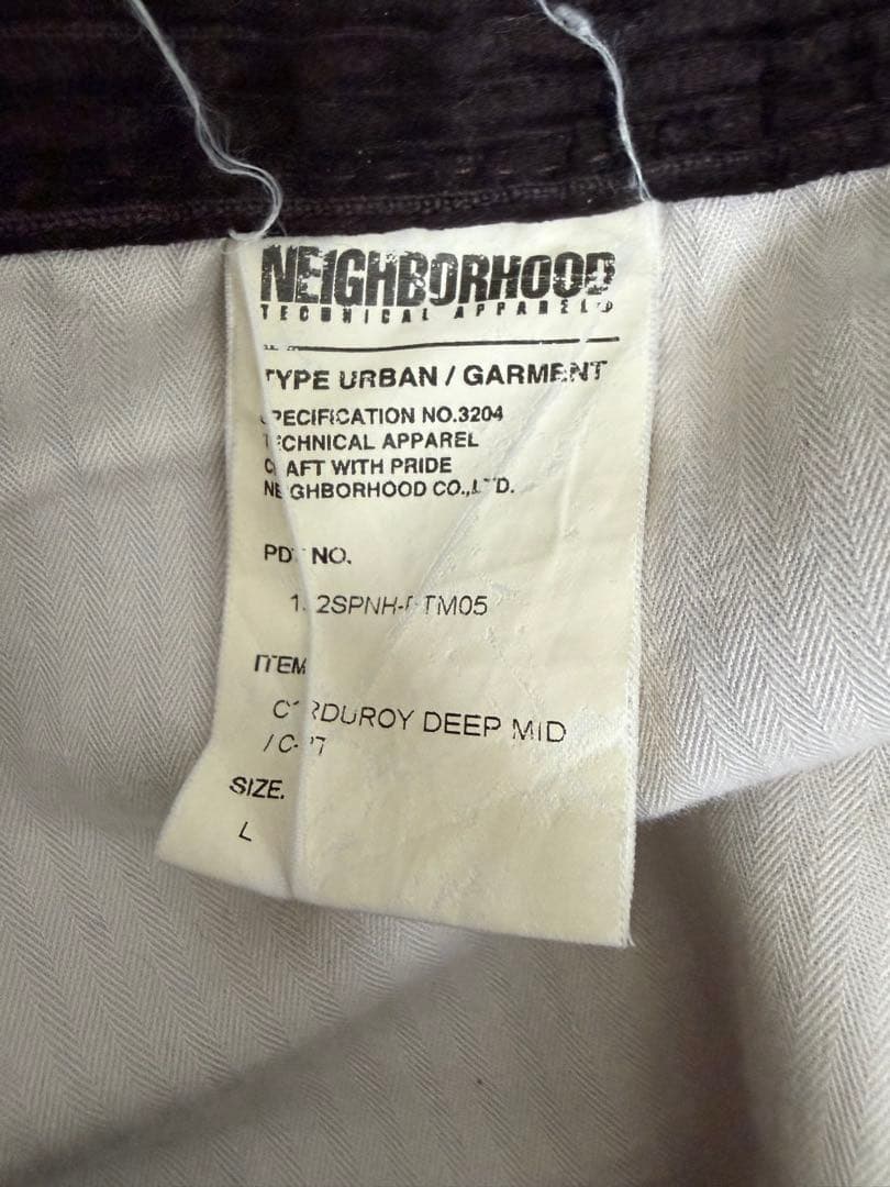 NEIGHBORHOOD コーデュロイ ストレートパンツ ダークブラウン