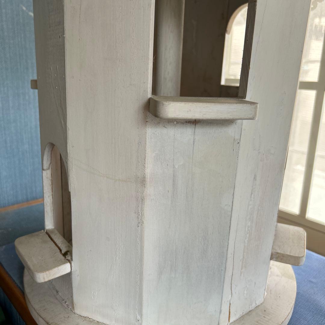 可愛い家型インテリア置物 ブリキ屋根　グリーン