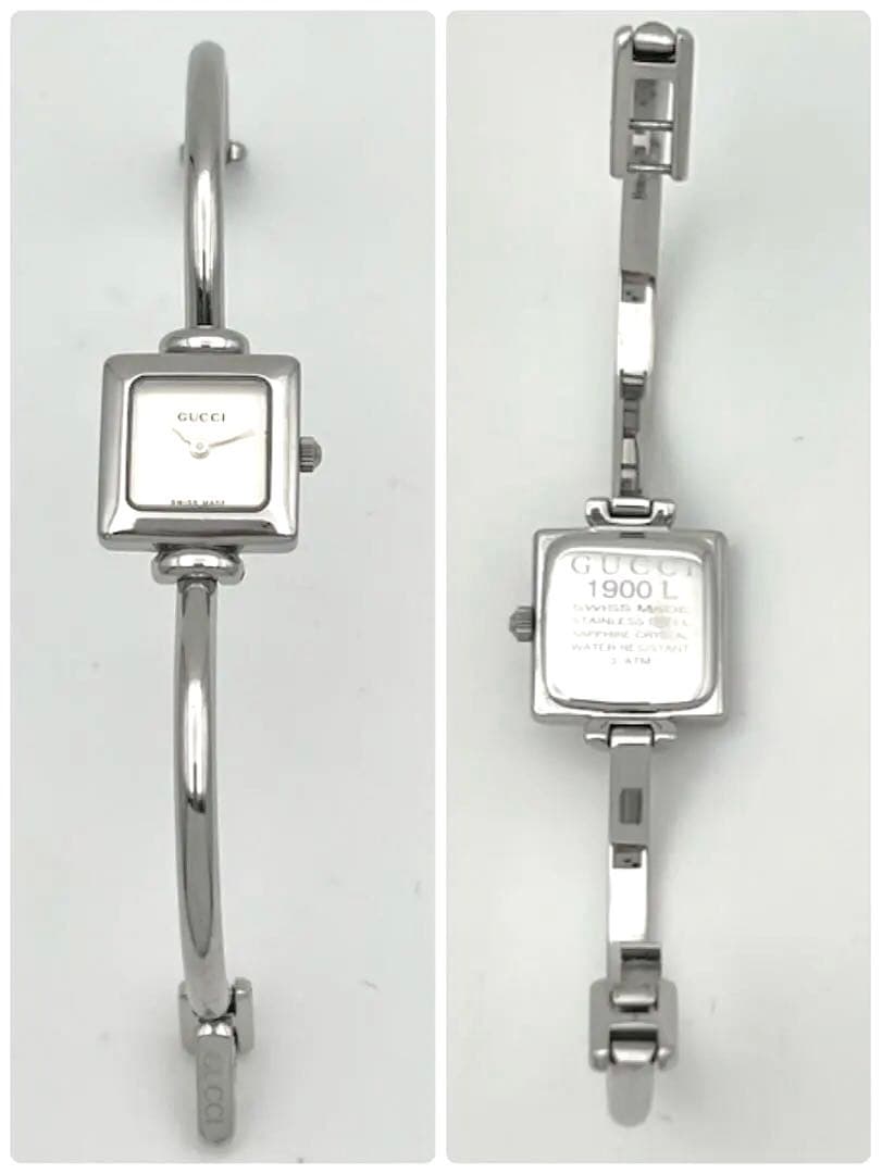 【稼働品】グッチ　クォーツ　腕時計　0228146 新品電池
