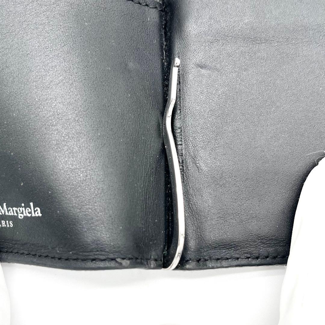 メゾンマルジェラ　マネークリップ　三つ折り　ケース　レザー　ブラック