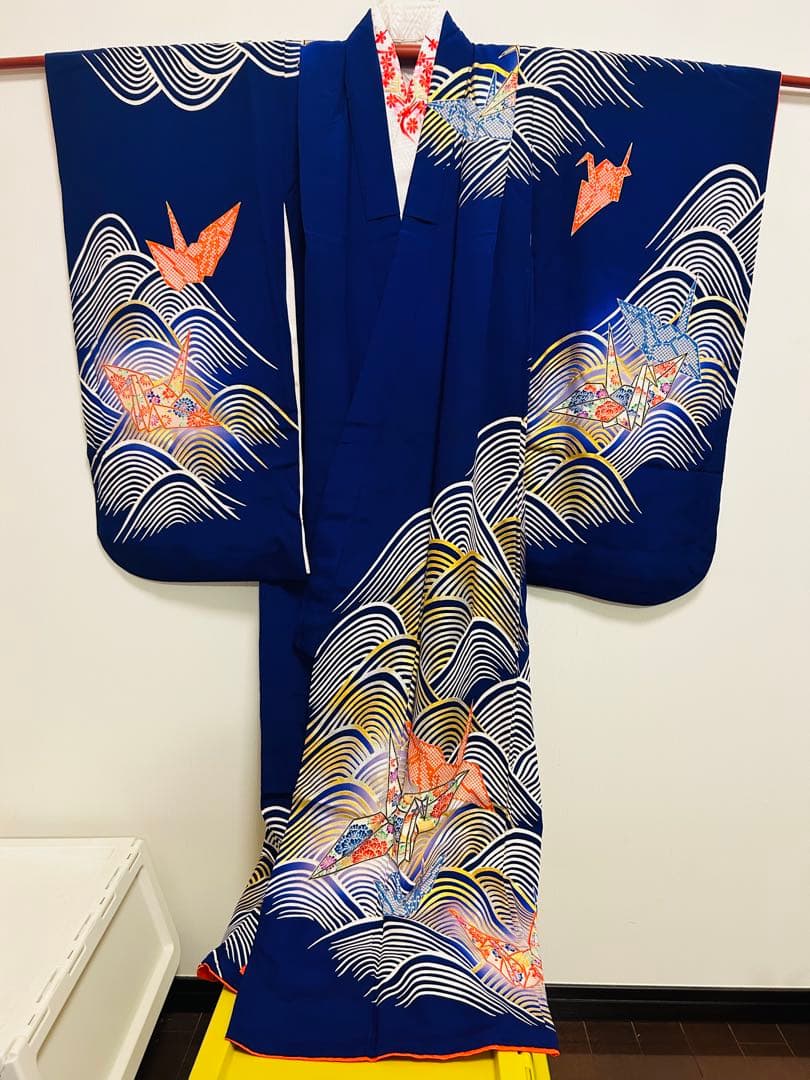 七五三7歳フルセット一式 紫色 正絹　素敵な色と柄で写真映えします♪