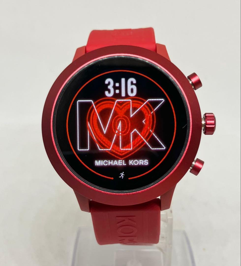 MICHAEL KORS MKT5073 赤色 スマートウォッチ